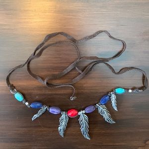 Lucky Brand Feather Necklace